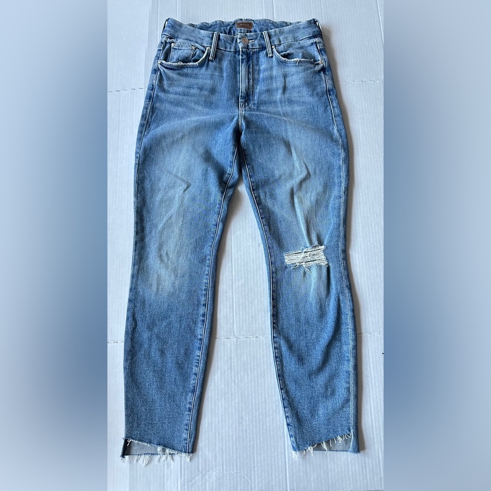 MOTHER The Looker Ankle Step‎ Fray Exposed Secret Sister Denim Jeans Size 28